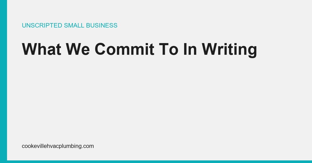 A written service commitment covering arrival windows, pricing transparency and cleanup standards.